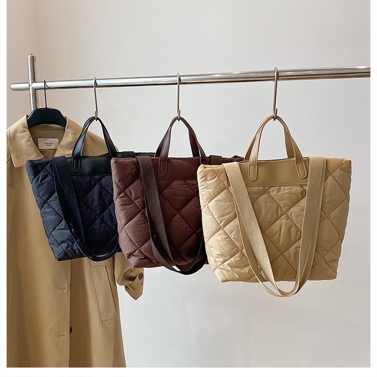 2025 Zimní Kosočtvercový Všestranná Velkokapacitní Nylonová Taška Přes Rameno