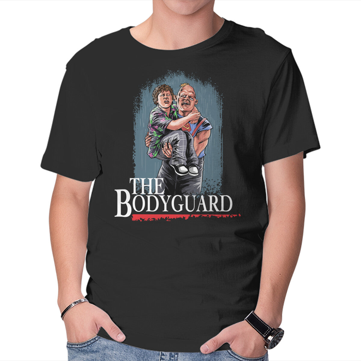 Unisex Crew Neck T-Shirt The Pirate Bodyguard Graphic Short Sleeve Casual Tee XS