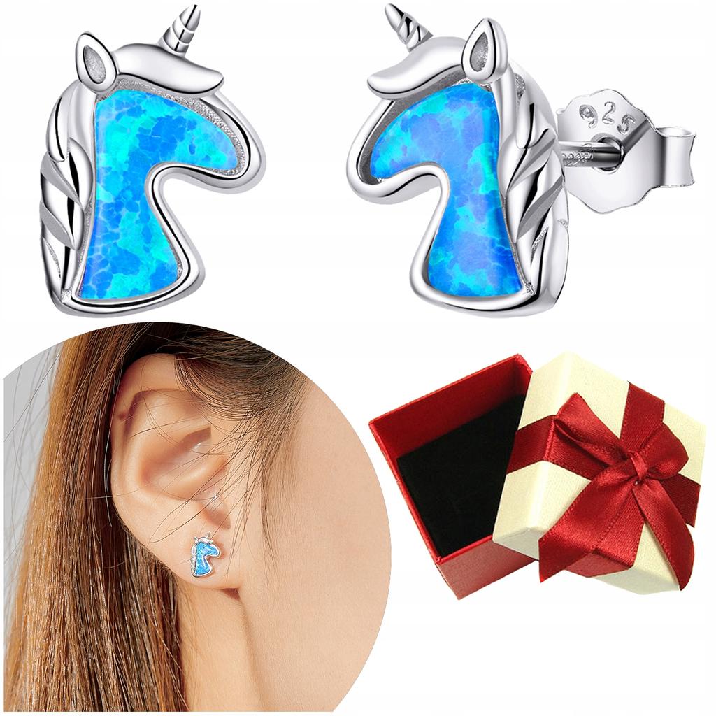 Unicorn Stud Earrings S925 Shiny Unicorn