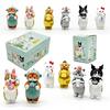 Mofusand Cats Wearing Sanrio Characters Clothes Holding Dolls Cute Figure Blind Box My Melody Kuromi Cinnomoroll Hello Kitty