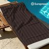 Donkerbruine Strepen Sneldrogende Badhanddoek Microvezel Strandlaken Lichtgewicht Zwemmen Kamperen Yoga Strand Uit