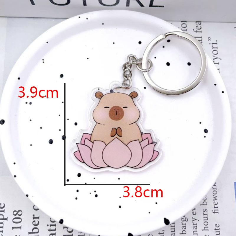 Kapibala Keychain Acrylic Creative Cute Capybara Creative Small Gift Bag Accessories Can Be Wholesale Fashion Toys Anime Cartoon