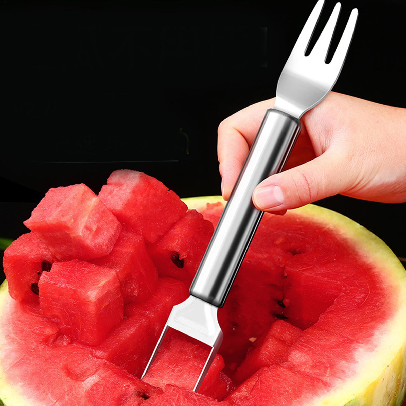 Watermelon Slicer Portable Multifunctional Kitchen Gadget 2-in-1 Watermelon Slicer & Fork For Kitchen Outdoor Camping Picnic BBQ China Mainland