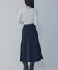 Bobeu Asymmetric Pleated Skirt_Charcoal 7156335003