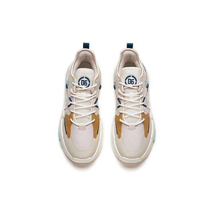 Anta Life Series Reject Mediocrity Non-Slip Shock Absorption Low-Top Sneakers Men Sneakers White Brown 112138084-4