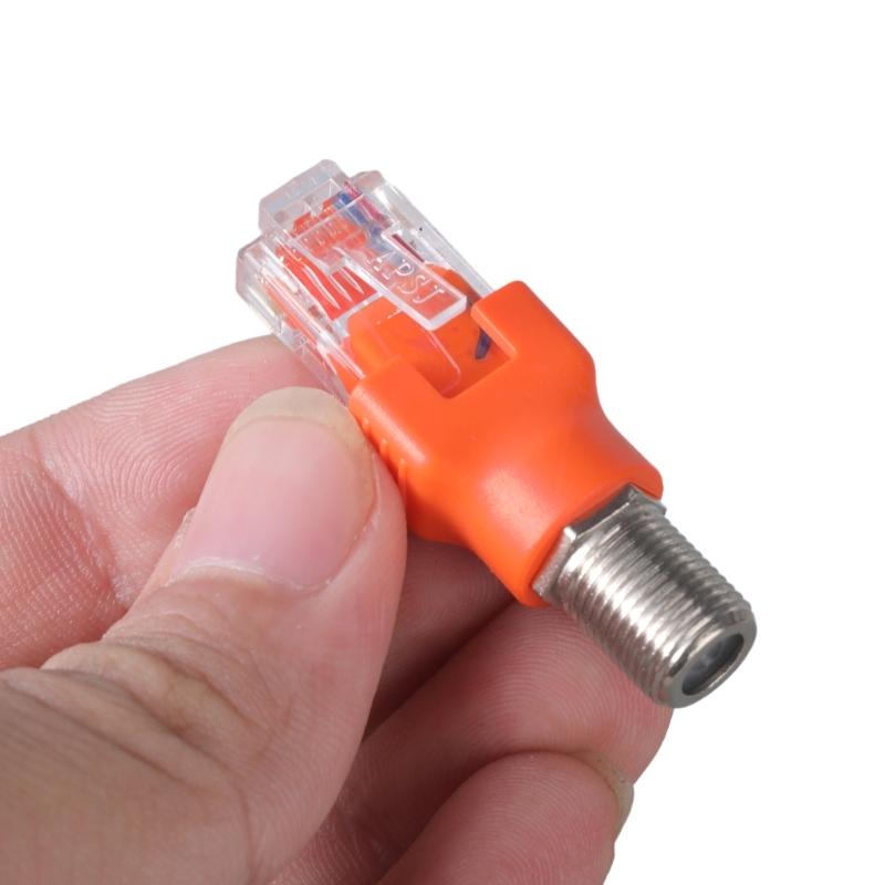RF to RJ45 Converters RJ45 to RF Connectors Coax Straight Connectors F Female to RJ45 Male Coaxial Barrels Coupler Adapter
