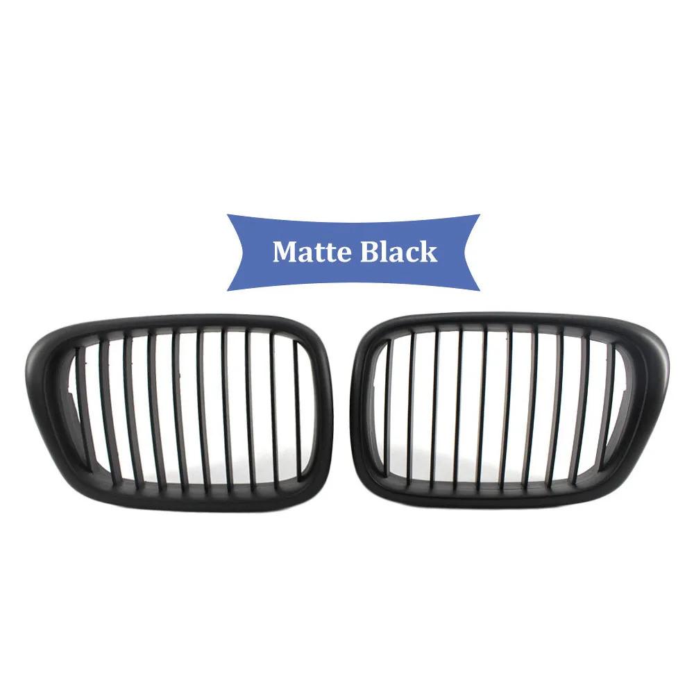 For BMW E39 5 Series 525 528 Gloss Black Grille Car Front Hood Grill Kidney Grilles Racing Grill 99-03 Accessories Single Line