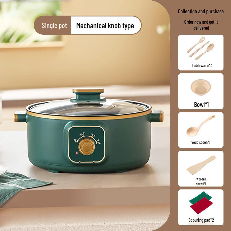 Multi-Function Electric Hot Pot with Timer - Three-Layer Steamer & Cooker, Large Capacity, Automatic Power-Off.