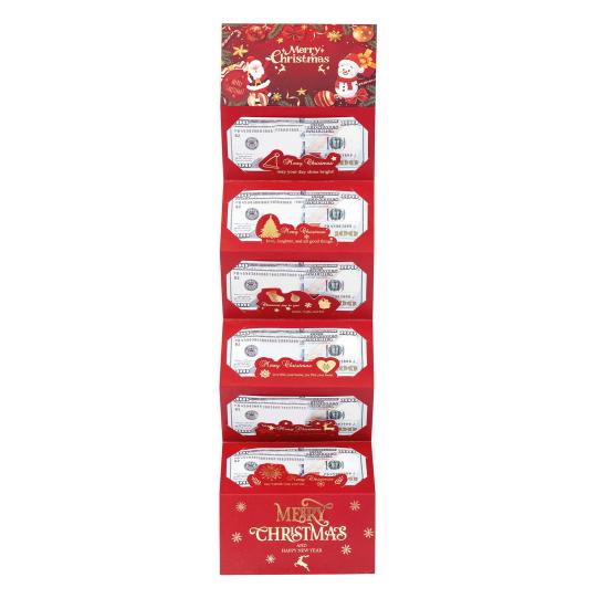Christmas Cash Gift Envelope 6 Slots Money Gift Card Holders for Cash DIY Holiday Envelope Xmas Party Gifts for Kids Teens Women Men