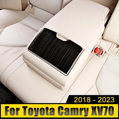 For Toyota Camry 70 XV70 2018-2024 2024 2024 Stainless Steel Car Seat Back Row Water Cup Holder Cover Frame Panel Case Sticker