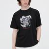 Uniqlo X One Piece Film Red Luffy Print Crew Neck T-Shirt Men Tops Black 453662-09