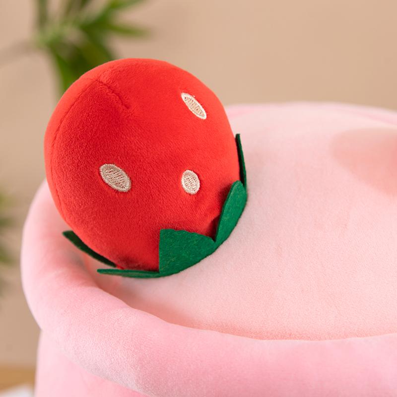Süßes Stoff-Boba-Plüschtier Bubble Tea Essen Milchbecher Plüschtier Kissen Weiche Kawaii Umarmungs-Plüschtiere Geschenke für Kinder