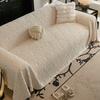 Cremefarbener Wind Plüschsofa Handtuch All-inclusive Universal Herbst und Winter Verdickte Sofabezug Einfache Sofabezug Decke