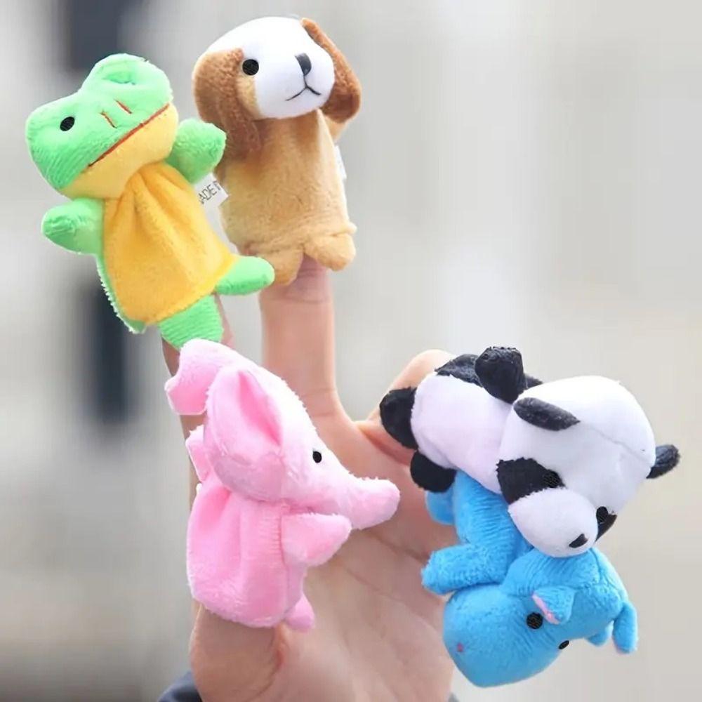 Dog Animal Puppet Plush Finger Puppet Cartoon Children's Hand Puppet  Kid