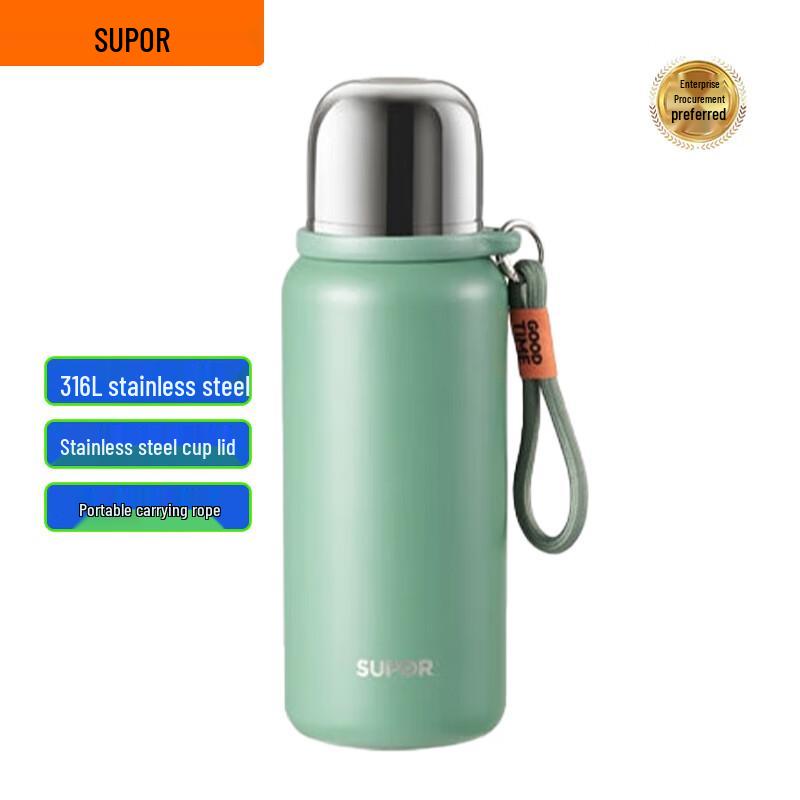 Термобутылка SUPOR KCV68BG10 из нержавеющей стали 316 680ml лес зеленый