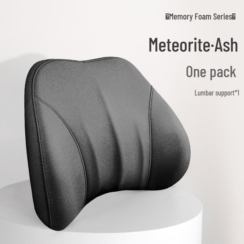 Cloud-Like Suede Memory Foam Headrest & Lumbar Support: Breathable Universal Car Cushion & Neck Pillow