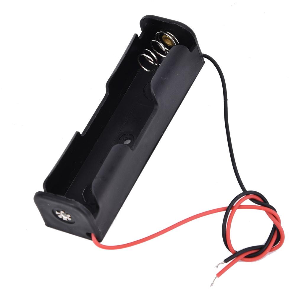 Plastic Battery Case Fit for 18650 3.7V Battery Storage Holder Case with Wire (1 Battery)