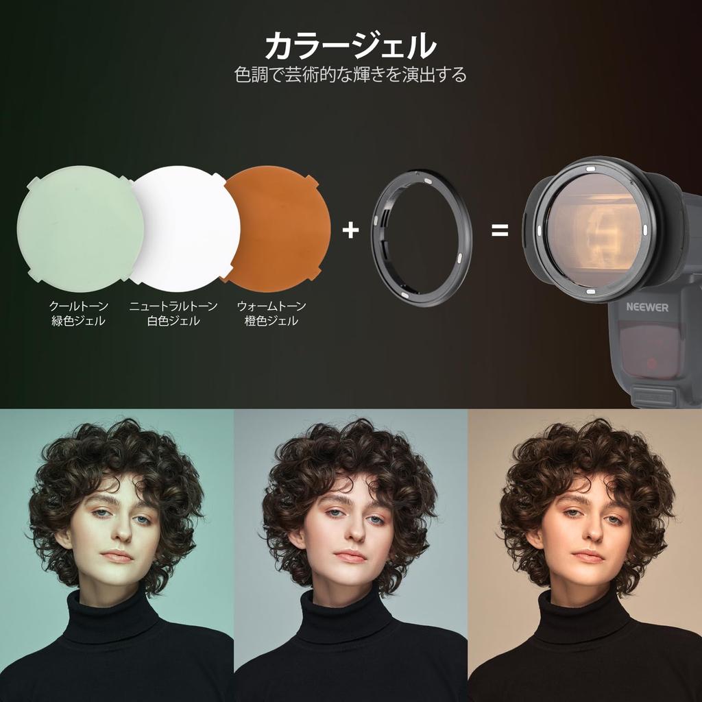 NEEWER Square Flash Head Adapter Ring Strobe Adapter Ring Silicone Magnetic Round Flash Gel for Z880 Z760 NW760 NW700 NW620 NW635II TT560 Square Head