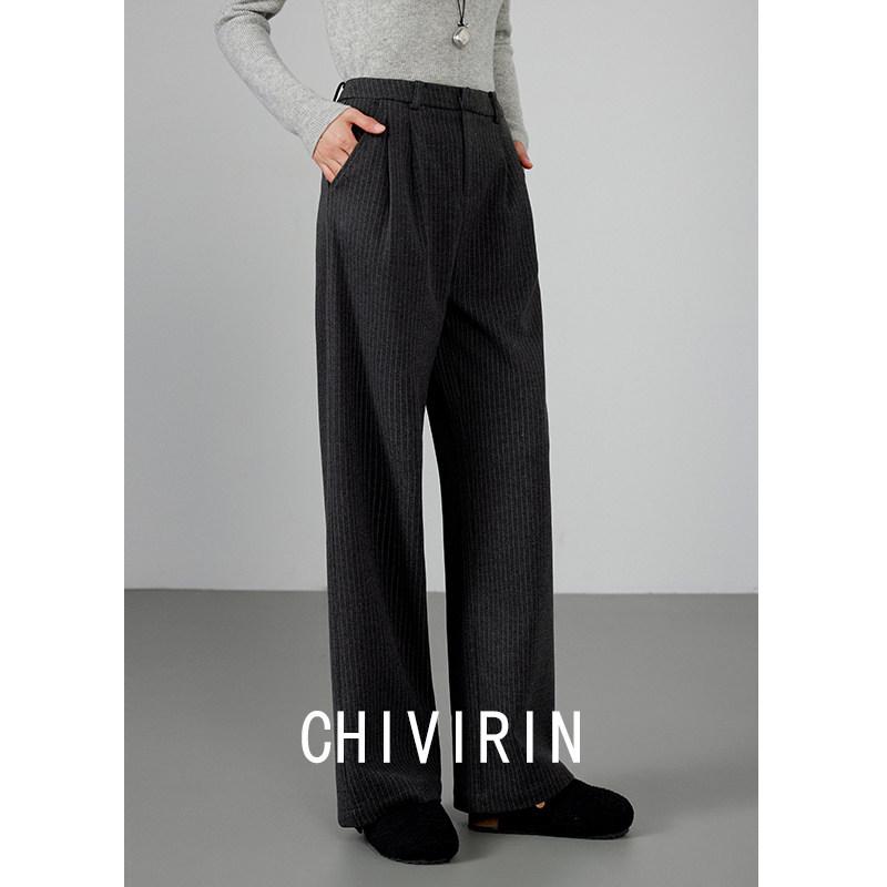 2026 Early Spring Women s High-Waisted Wide-Leg Slimming Casual Trousers Small