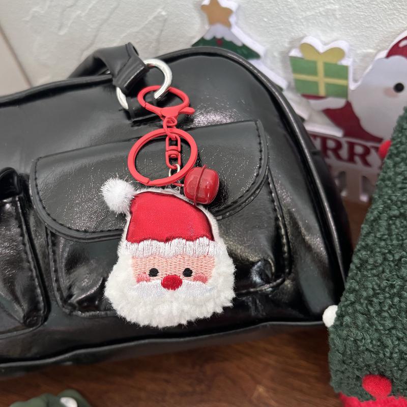 Cute Christmas Plush Doll Keychain Cartoon Santa Claus Snowman Christmas Tree Backpack Pendant Decorative Accessories Gift