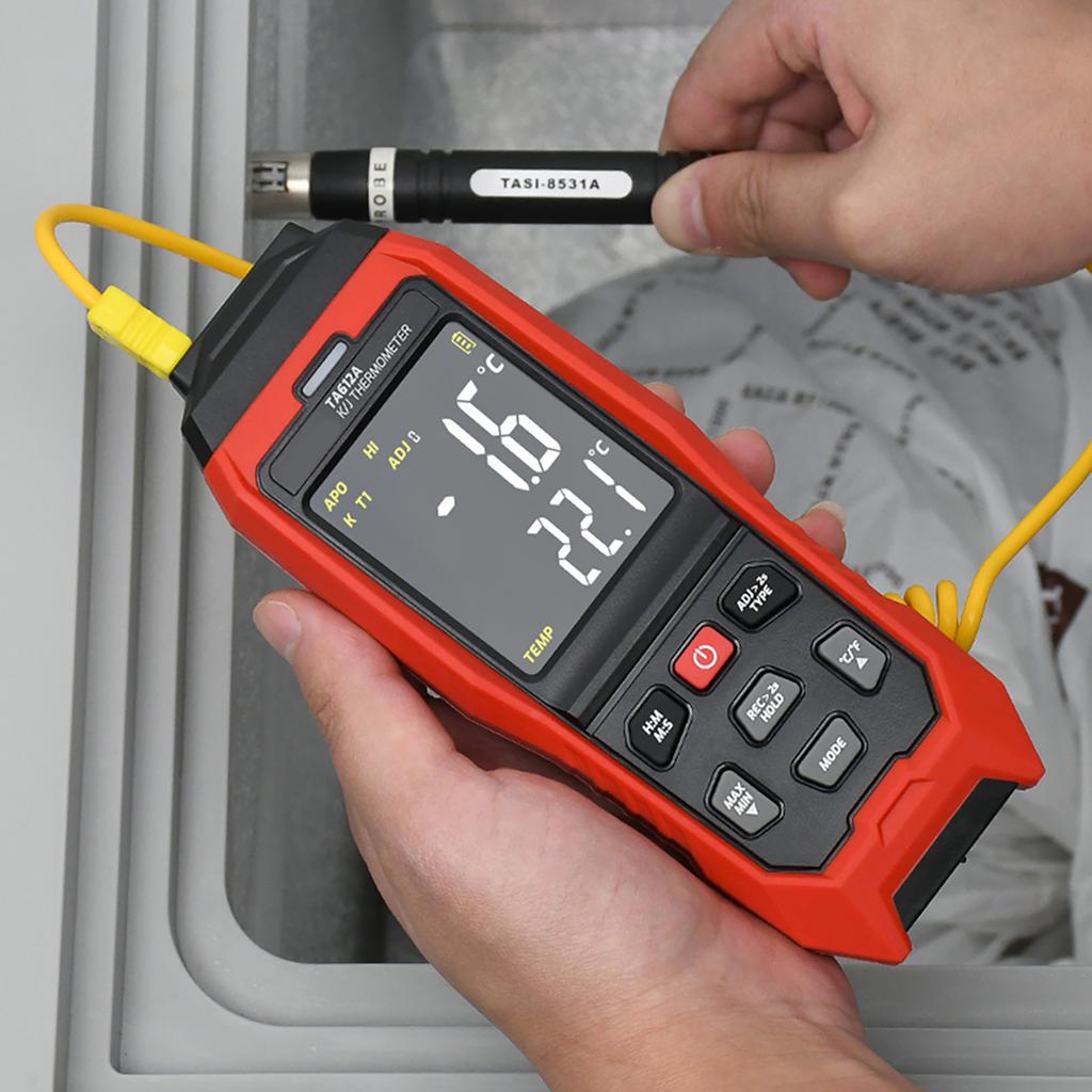 TASI TA612C 4 Channels K/ J Type Thermocouple Thermometer -200~1372/ -328~2501Stopień Fahrenheita Handheld Digital LCD Temperature Meter 5000 Groups