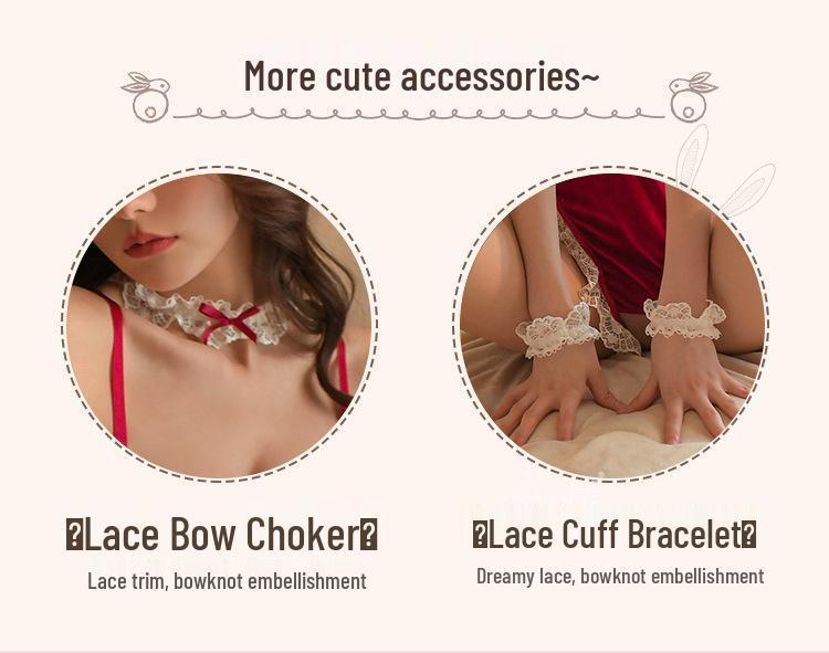 Yi Yue Christmas Bunny Girl Lingerie Set - Open Crotch Temptation, Style 8478.