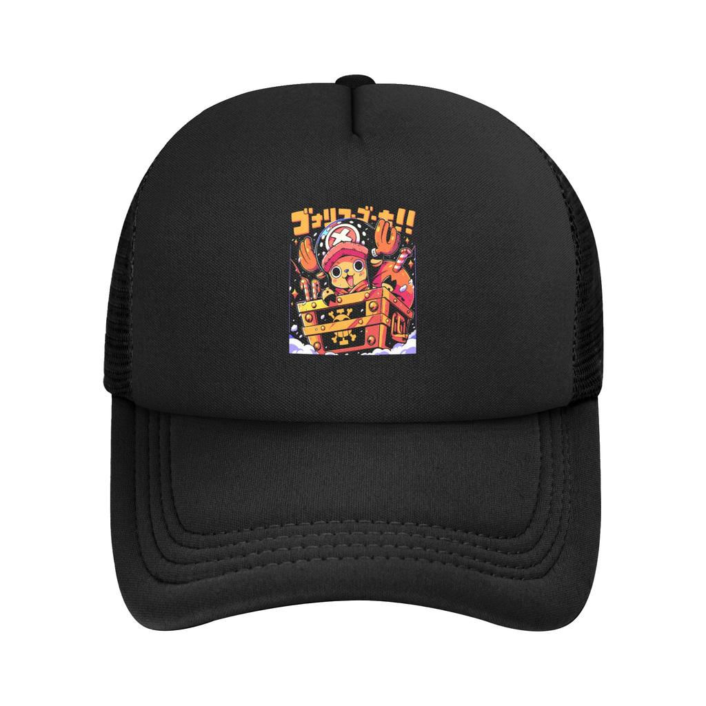 Kawaii onepieces Tony Tony Chopper Trucker Hat Adult Fitted Mesh Baseball Caps Polyester Adjustable Racing Cap