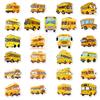 50PCS Cute Cartoon School Bus Stickers, Waterproof Decorative Decals for Phone Notebook