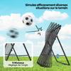 Folding Rebound Net, 5-Angle, 24 Elastic Cords, Football, Steel, 120 X 73 X 112 Cm, Black