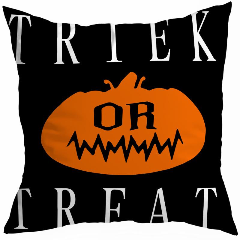Halloween Horror Pumpkin Witch Moon Decorative Pattern Pillow Cover Bedroom, Living Room, Sofa, Cinema, Car Throw Pillow Cover