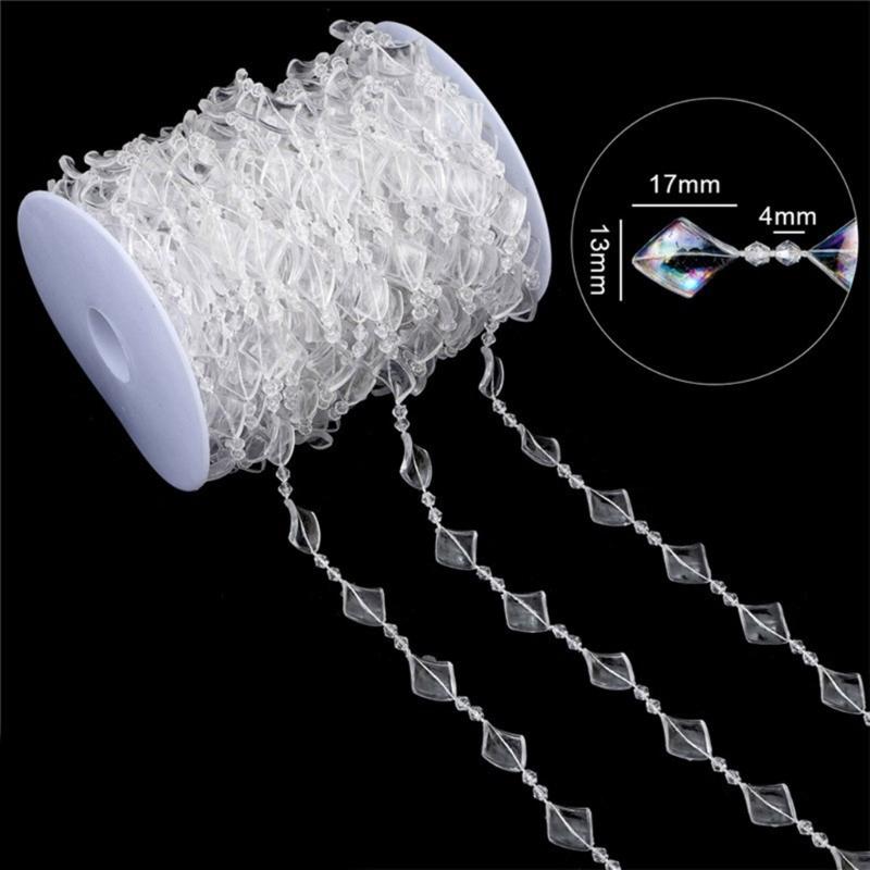 Bead Chain Clear Plastic Craft Bead String Handmade Jewelry Accessories For Art Craft Necklace Bracelet Jewelry Making