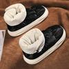 Waterproof cotton slippers women's winter snow boots outdoor wear indoor home plush warm confinement couple cotton shoes men
