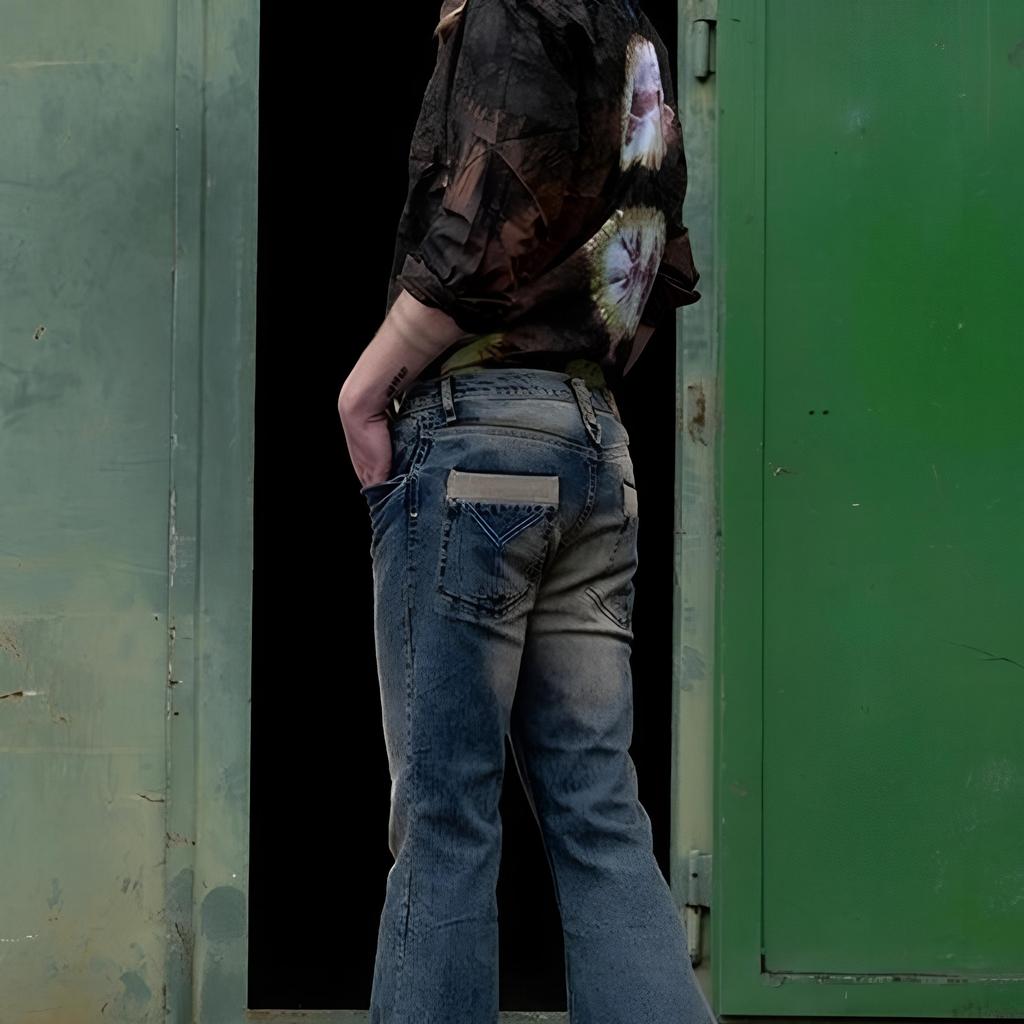 Mote jeans for menn Støvlettskåret ben Lett utsvingede Slim Fit Jeans Designer Klassisk vasket denim Bell Bottom Bukse Plus Size