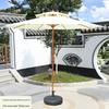 Wood Grain Double Top Outdoor Patio Umbrella