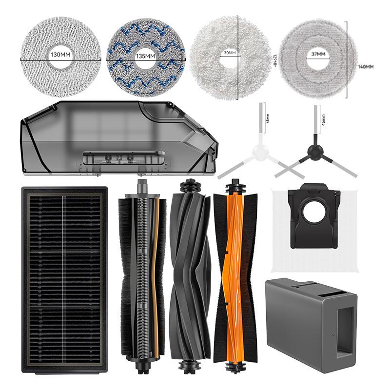 Dreame S10 Robot Vacuum Accessories: Side & Roller Brush, Mop, Dust Bag Kit