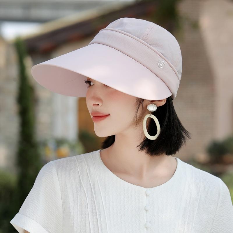 Sun Hat Female K Standard Removable Multi-Functional Big Eaves Windproof Sun Hat Outdoor Empty Top Sun Hat