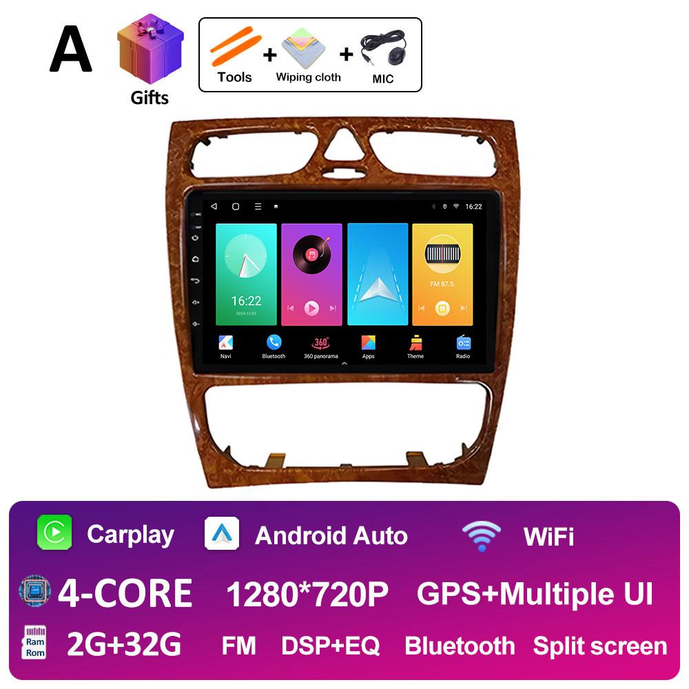 For Mercedes Benz C Class W203 C200 C320 C350 CLK W209 2002 - 2005 DSP Stereo Wireless Carplay Car Video Player WIFI Head Unit