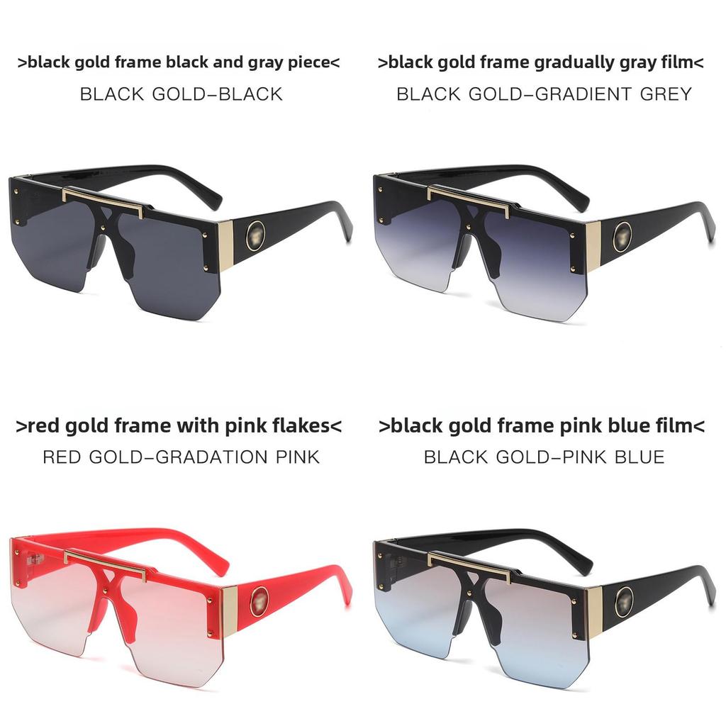 Summer Unisex Oversized Black Frame Sunglasses With Uv400 Protection For Outdoor Activities And Fashion Style