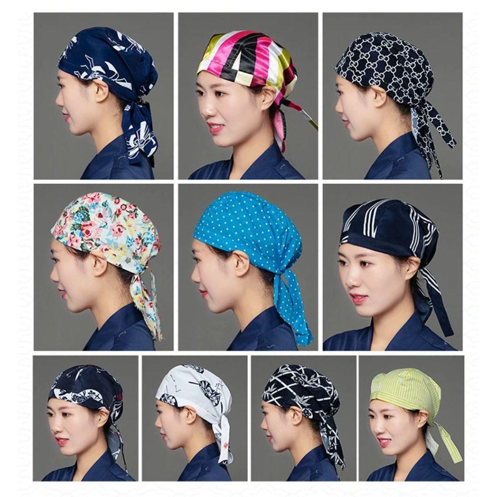 Adjustable Kitchen Work Cap Cotton Cafe Hat Catering Cooking Cap Waitress Hat  Unisex