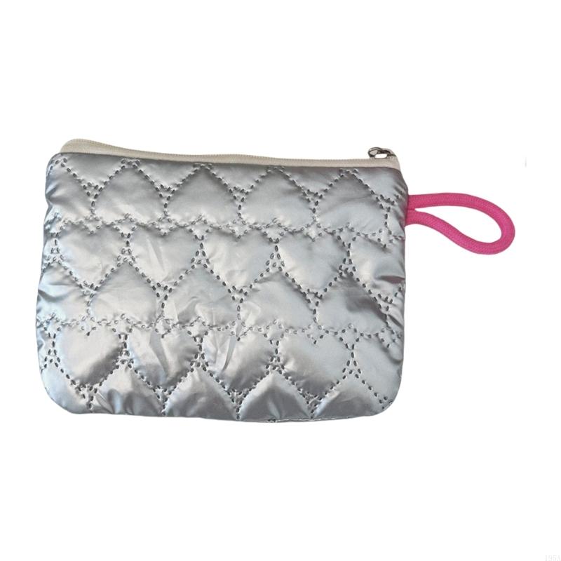Quilted Silver Storage Pouches Fashionable and Practical PU Materials Bags for Everyday Use Portable Designs for Women Dropship