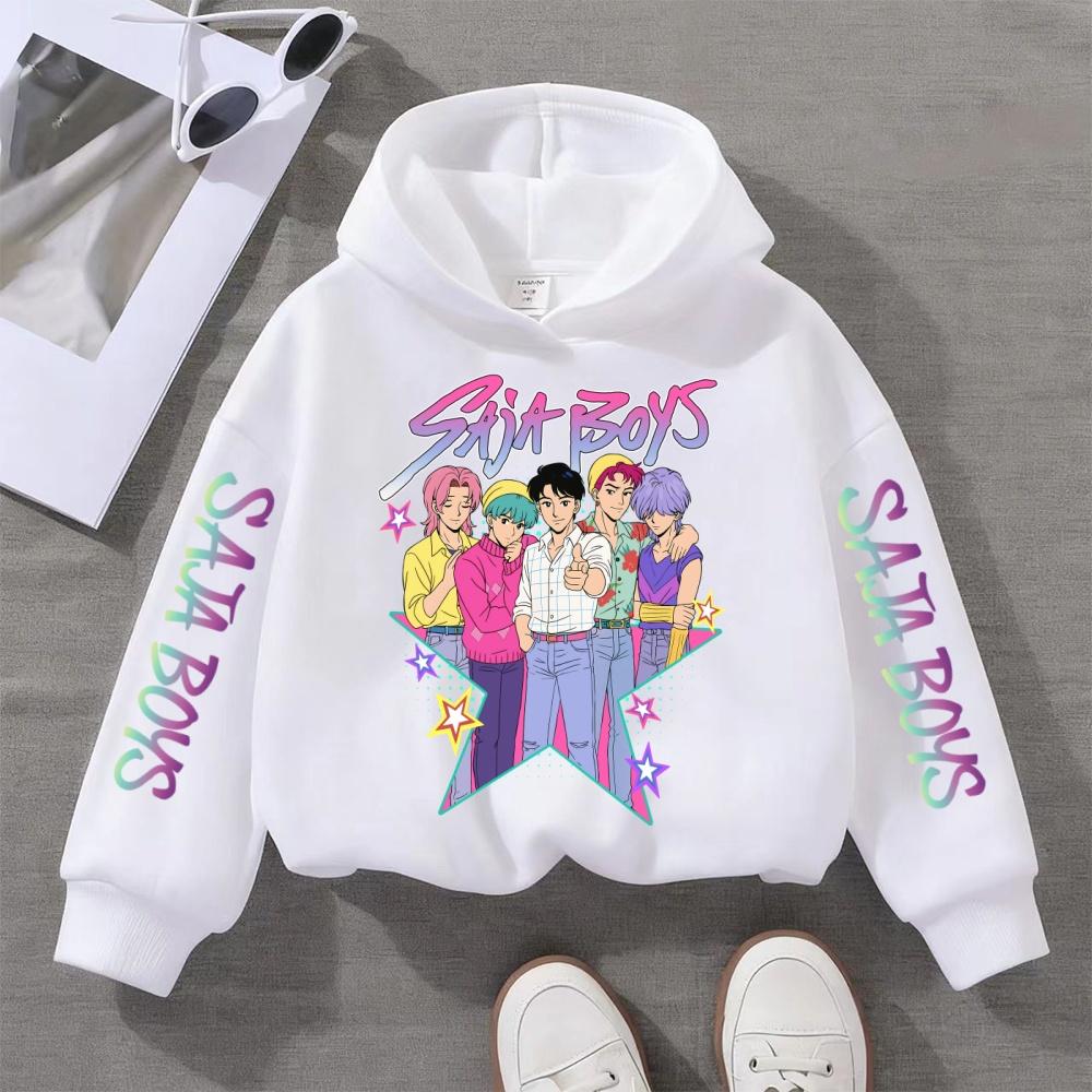 Kpop Witch Hunting Children's Clothing, Girls' Spring and Autumn Hoodies, Fashionable and Versatile Sportswear