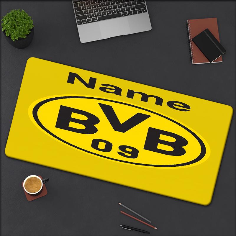Custom Name Borussia Dortmund Theme Mouse Pad Non Slip Rubber Base Multifunctional Office Home Decor Perfect For Workspace Personalization