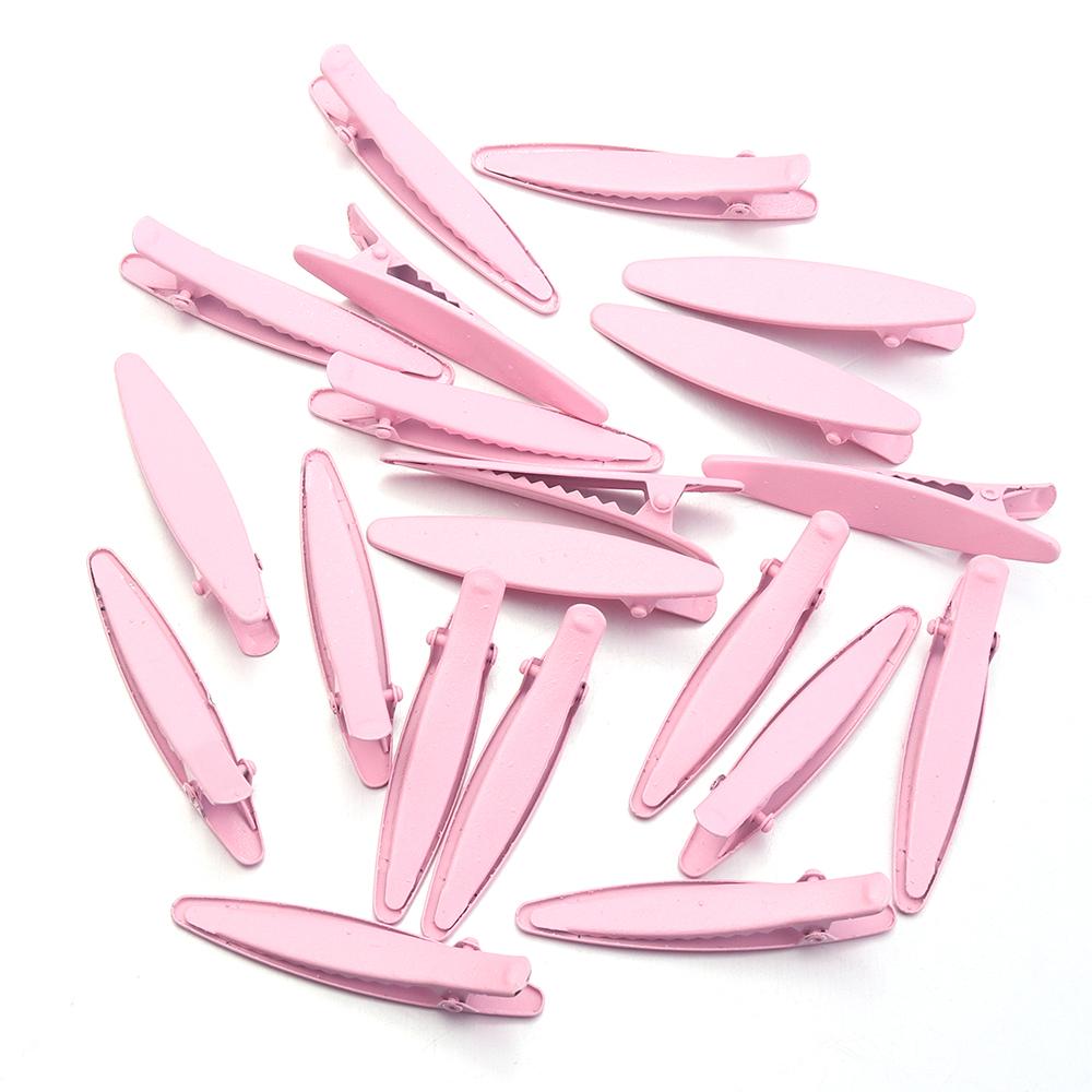 20pcs Metal Hair Clips Colorful 6cm Oval Geometric Hairpin Hair Side Clips Duckbill Clip Barrettes For Women Hair Accessories