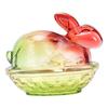 Candy Dish Bunny Shape Glass Decorative Candy Bowl with Lid for Dried Fruits Snacks Coffee Beans