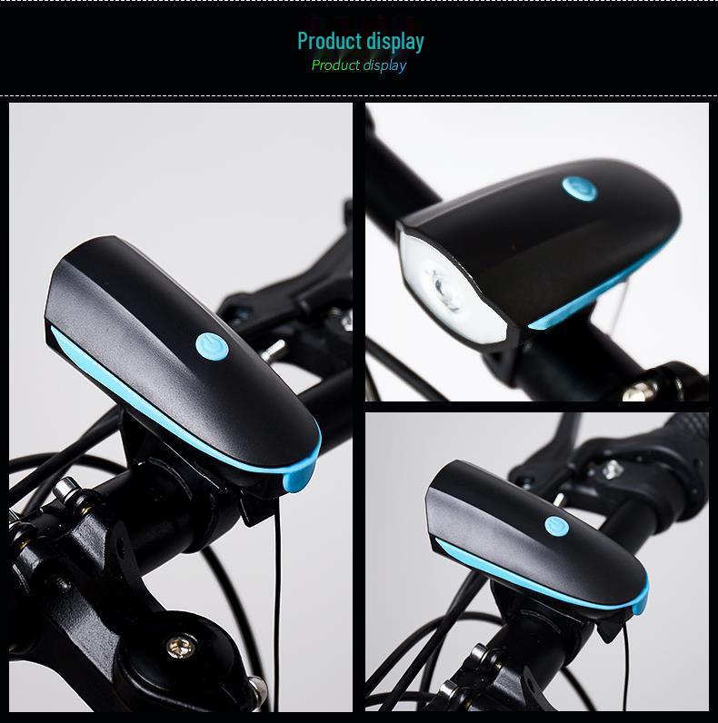 USB Wiederaufladbare Fahrradhupe & Scheinwerfer - Wasserdichtes Multifunktions-Fahrradlicht für Nachtfahrten