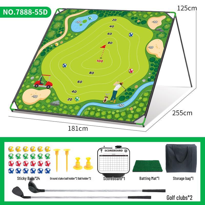Children's Thickened Golf Mat Set: Indoor/Outdoor Play with Clubs