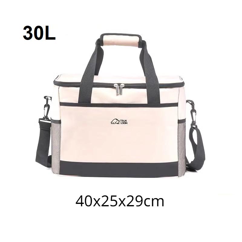 30L Geräumige Picknicktasche Wasserabweisend Leichtgewichtige Thermoisolierte Tasche Eisbox Brotdosen-Tasche Für den Außenbereich Lebensmittelaufbewahrung Kühlbox