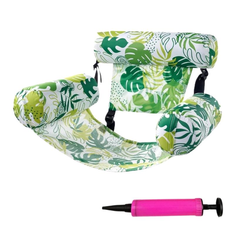 Chaises Gonflables Multi-usages en PVC Flotteurs de Piscine Hamac d'Eau Chaise Longue Pour la Relaxation en Plein Air Design Confortable