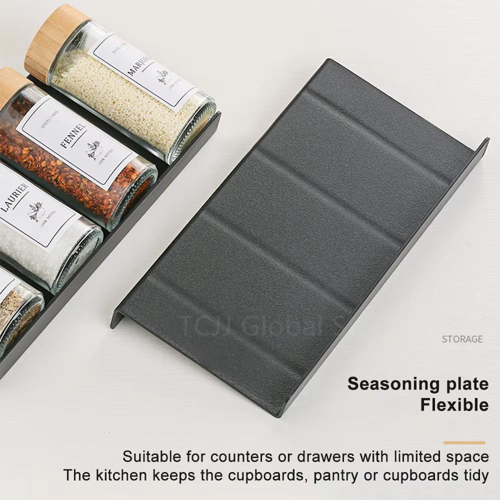 2/4/8 Layers Kitchen Cabinet Seasoning Storage Rack Adjustable Spice Rack Seasoning Bottle Holder Kitchen Pantry Organizer