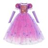 Vestido de Role Play Fofo Pequena Sophia Vestido de Baile Sofia Fantasia Vestido Comprimento Chá Bufante Vestido de Festa de Aniversário Como uma Princesa Estagiária